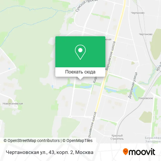 Карта Чертановская ул., 43, корп. 2