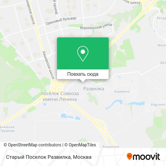 Карта Старый Поселок Развилка