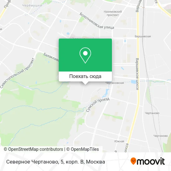 Карта Северное Чертаново, 5, корп. В