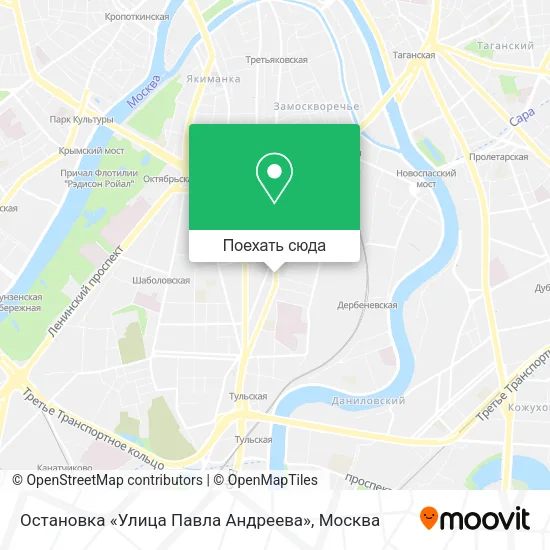 Карта Остановка «Улица Павла Андреева»