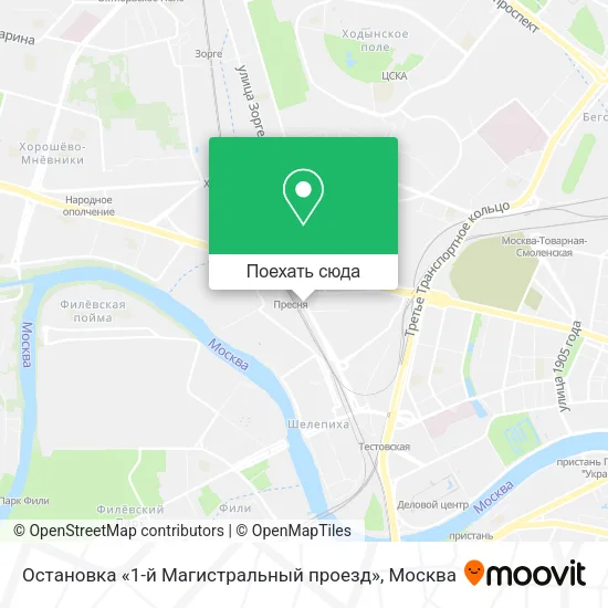 Карта Остановка «1-й Магистральный проезд»