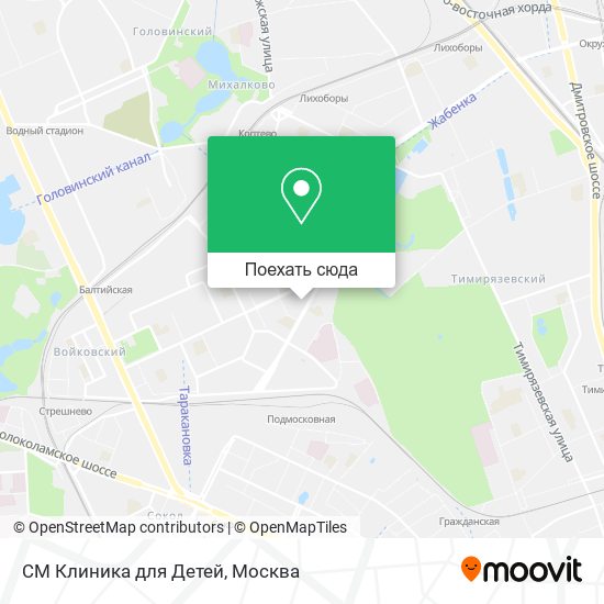 Карта СМ Клиника для Детей
