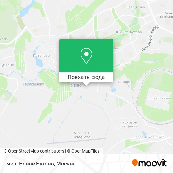Карта мкр. Новое Бутово