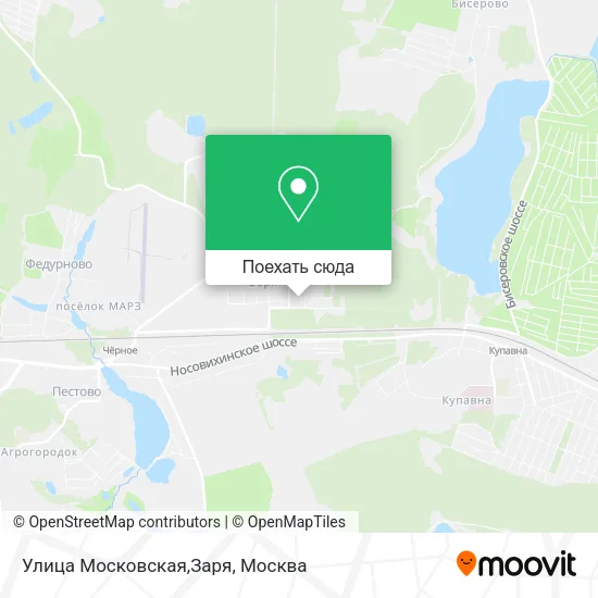 Карта Улица Московская,Заря