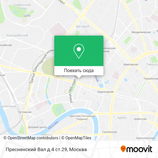 Карта Пресненский Вал д.4 ст.29