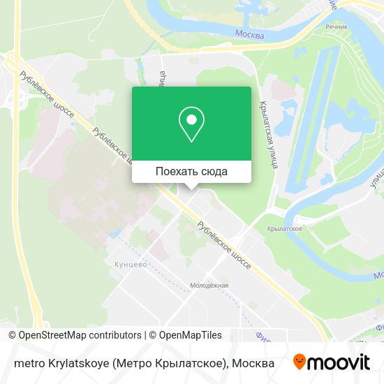 Карта metro Krylatskoye (Метро Крылатское)