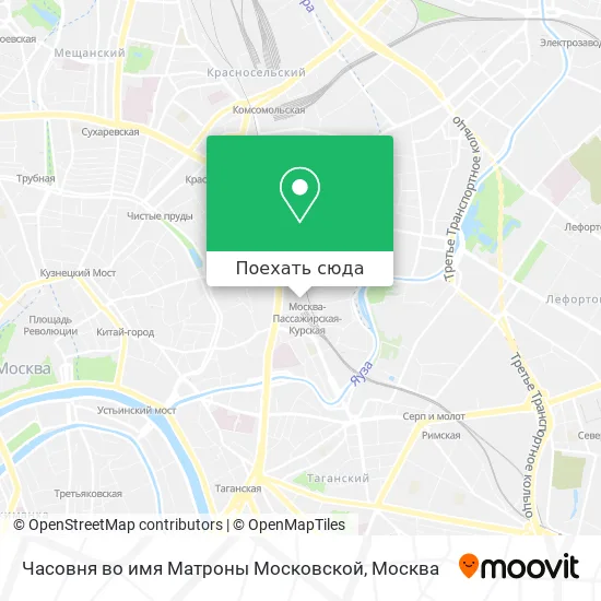 Карта Часовня во имя Матроны Московской