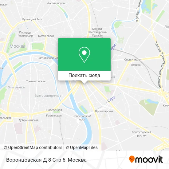 Карта Воронцовская Д 8 Стр 6