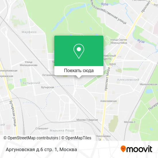 Карта Аргуновская д.6 стр. 1