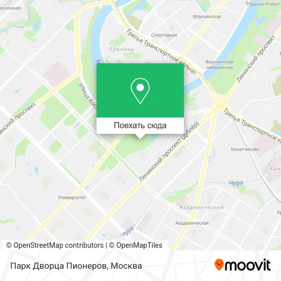 Карта Парк Дворца Пионеров