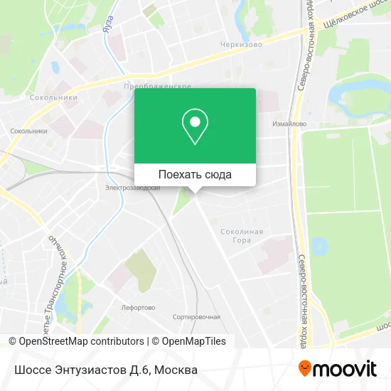 Карта Шоссе Энтузиастов Д.6