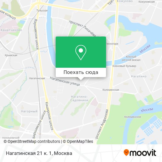 Карта Нагатинская 21 к. 1