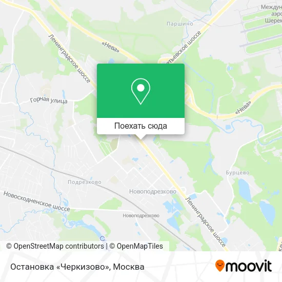 Карта Остановка «Черкизово»