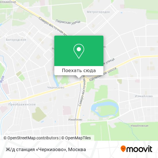 Карта Ж/д станция «Черкизово»