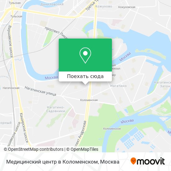 Карта Медицинский центр в Коломенском
