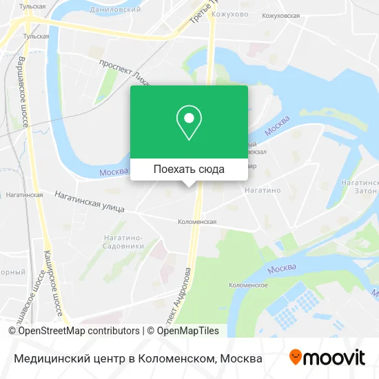 Карта Медицинский центр в Коломенском