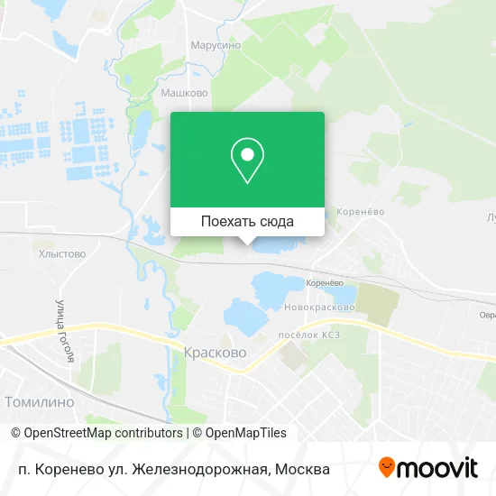 Карта п. Коренево ул. Железнодорожная