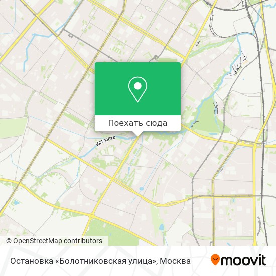 Карта Остановка «Болотниковская улица»