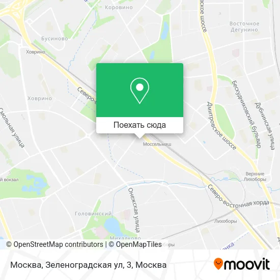 Карта Москва, Зеленоградская ул, 3