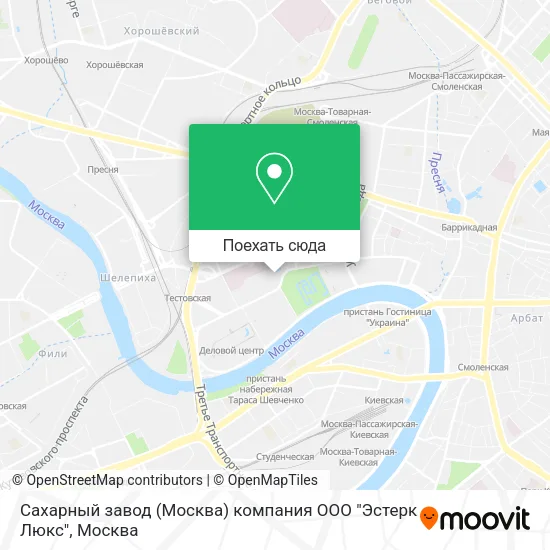 Карта Сахарный завод (Москва) компания ООО "Эстерк Люкс"