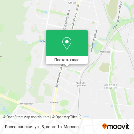 Карта Россошанская ул., 3, корп. 1а