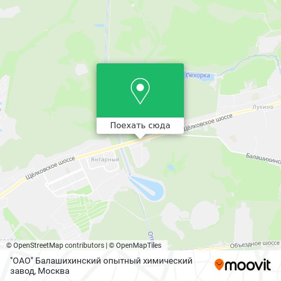 Карта ''ОАО'' Балашихинский опытный химический завод