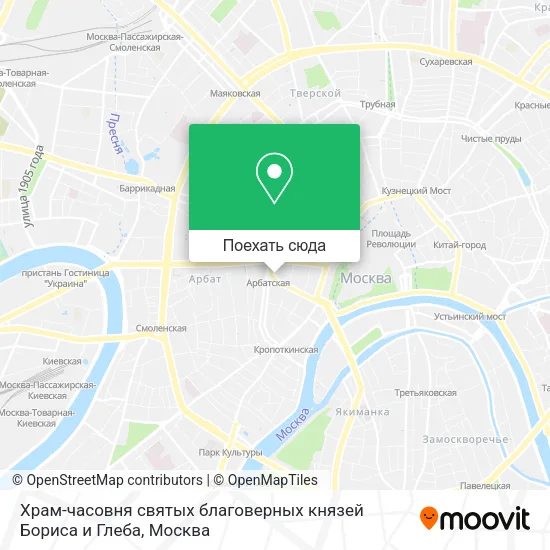 Карта Храм-часовня святых благоверных князей Бориса и Глеба