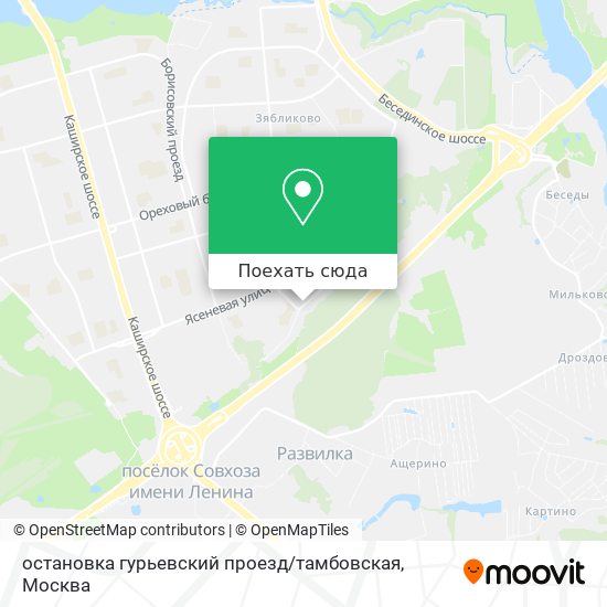 Карта остановка гурьевский проезд / тамбовская