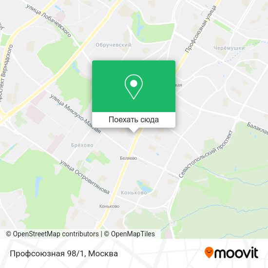 Карта Профсоюзная 98/1