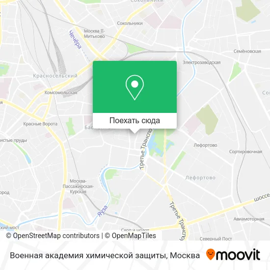 Карта Военная академия химической защиты