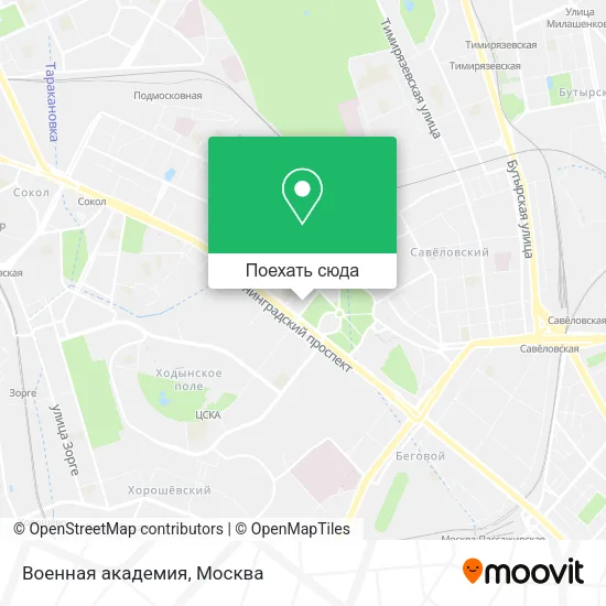 Карта Военная академия