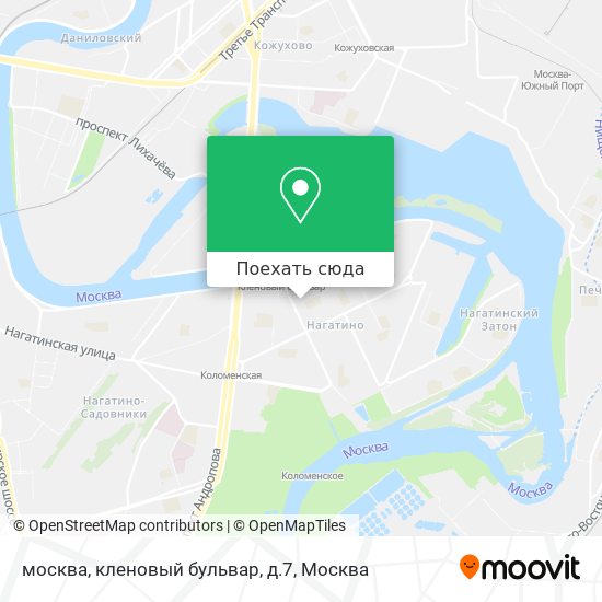 Карта москва, кленовый бульвар, д.7