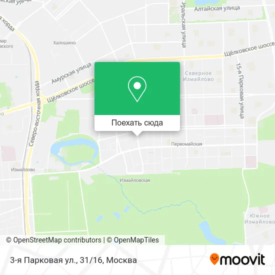 Карта 3-я Парковая ул., 31/16