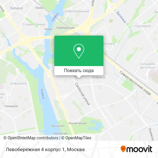 Карта Левобережная 4 корпус 1