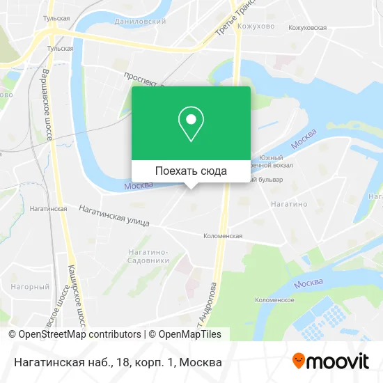 Карта Нагатинская наб., 18, корп. 1