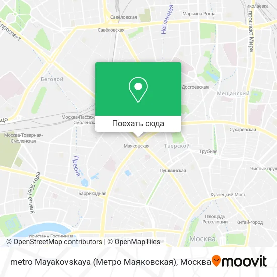 Карта metro Mayakovskaya (Метро Маяковская)