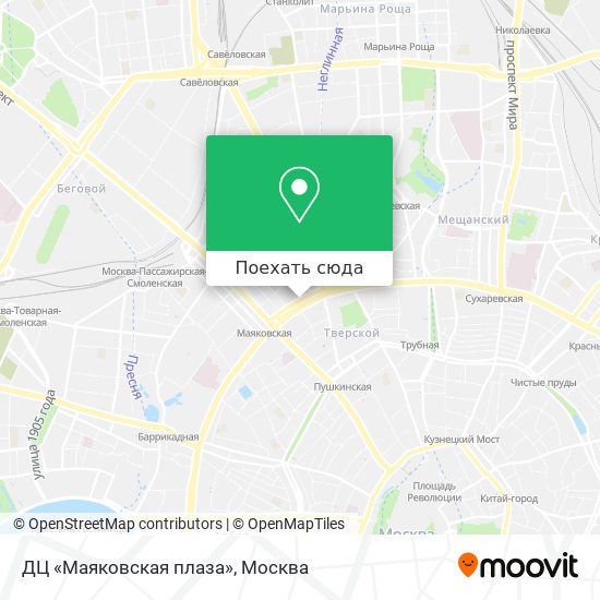 Карта ДЦ «Маяковская плаза»