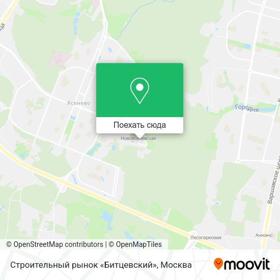 Карта Строительный рынок «Битцевский»