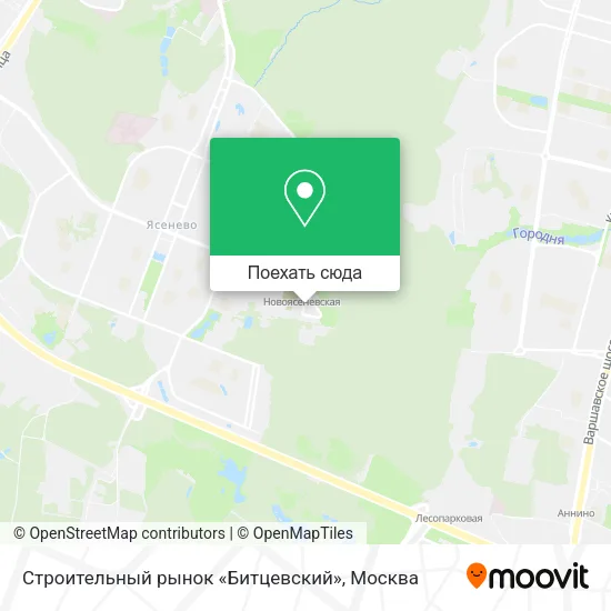 Карта Строительный рынок «Битцевский»