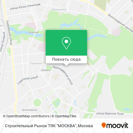 Карта Строительный Рынок ТЯК "МОСКВА"