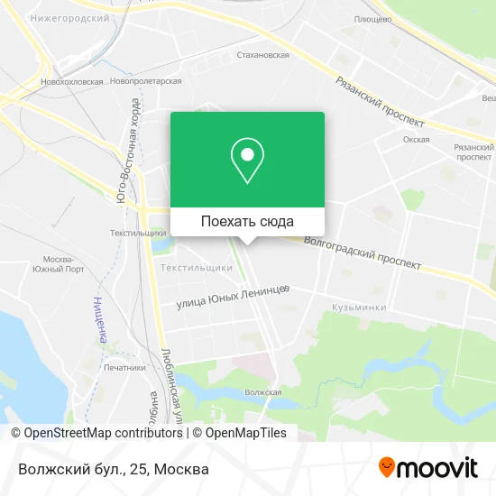 Карта Волжский бул., 25