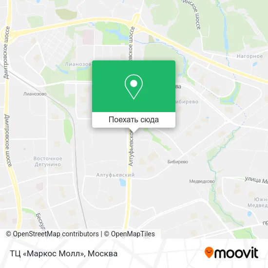 Карта ТЦ «Маркос Молл»