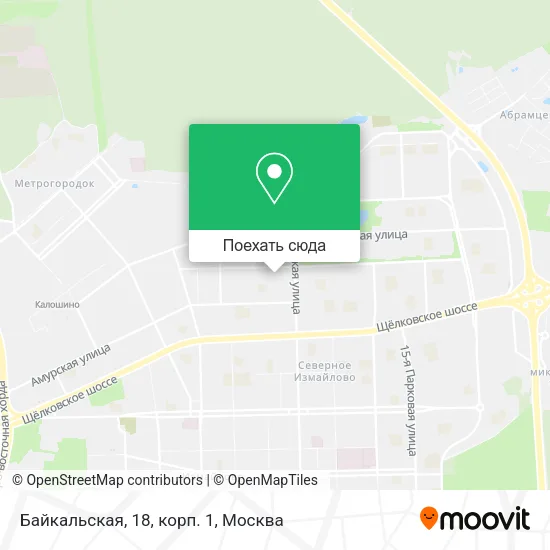 Карта Байкальская, 18, корп. 1