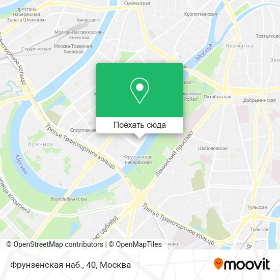 Карта Фрунзенская наб., 40