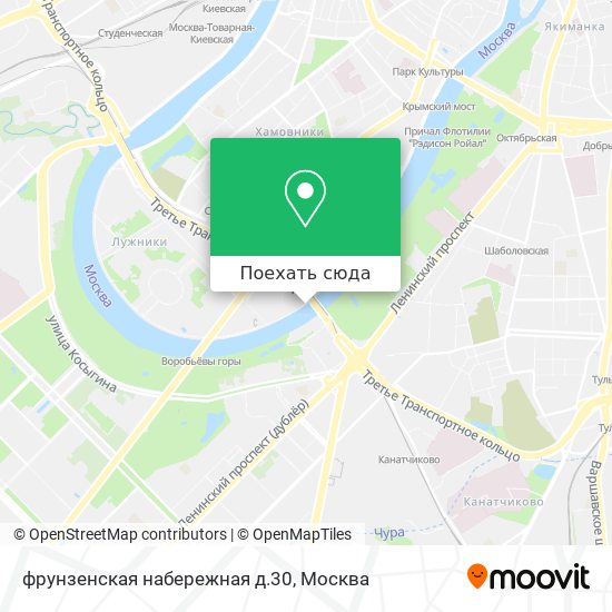 Карта москва фрунзенская набережная