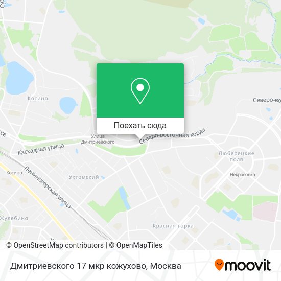 Карта Дмитриевского 17 мкр кожухово