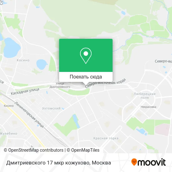 Карта Дмитриевского 17 мкр кожухово