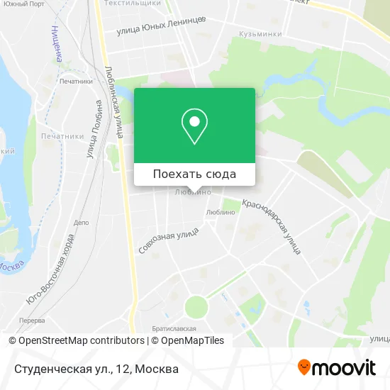 Карта Студенческая ул., 12
