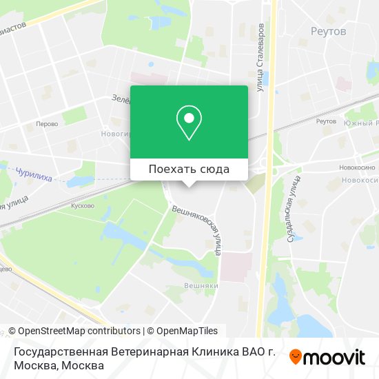 Карта Государственная Ветеринарная Клиника ВАО г. Москва