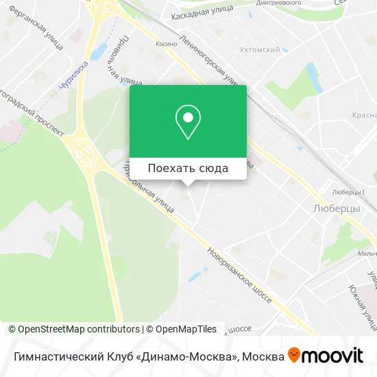 Карта Гимнастический Клуб «Динамо-Москва»